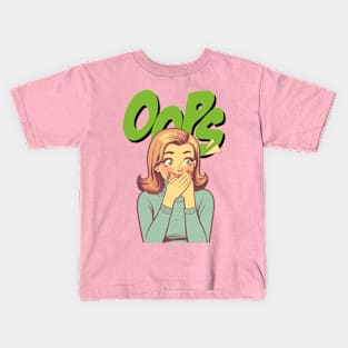 woman covers her mouth Kids T-Shirt